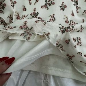 Mesh floral long sleeve